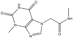 N-methyl-2-(3-methyl-2,6-dioxo-1,2,3,6-tetrahydro-7H-purin-7-yl)acetamide Struktur