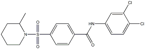 N-(3,4-dichlorophenyl)-4-[(2-methylpiperidin-1-yl)sulfonyl]benzamide Struktur