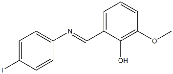 2-{[(4-iodophenyl)imino]methyl}-6-methoxyphenol Struktur