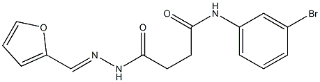 N-(3-bromophenyl)-4-[2-(2-furylmethylene)hydrazino]-4-oxobutanamide Struktur