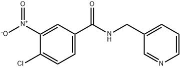 4-chloro-3-nitro-N-(pyridin-3-ylmethyl)benzamide Struktur