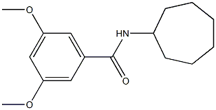 N-cycloheptyl-3,5-dimethoxybenzamide Struktur