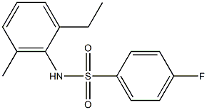 N-(2-ethyl-6-methylphenyl)-4-fluorobenzenesulfonamide Struktur