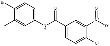 N-(4-bromo-3-methylphenyl)-4-chloro-3-nitrobenzamide Struktur