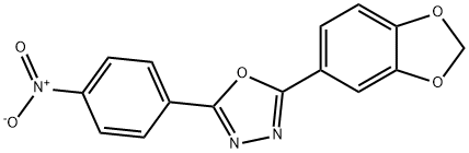 2-(1,3-benzodioxol-5-yl)-5-{4-nitrophenyl}-1,3,4-oxadiazole Struktur