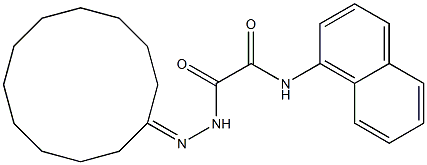 2-(2-cyclododecylidenehydrazino)-N-(1-naphthyl)-2-oxoacetamide Struktur