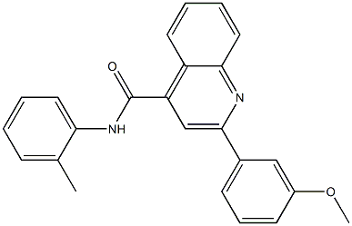 2-(3-methoxyphenyl)-N-(2-methylphenyl)-4-quinolinecarboxamide Struktur