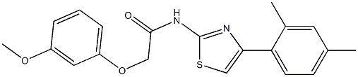 N-[4-(2,4-dimethylphenyl)-1,3-thiazol-2-yl]-2-(3-methoxyphenoxy)acetamide Struktur