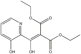 diethyl 2-[hydroxy(3-hydroxy-2-pyridinyl)methylene]malonate Struktur