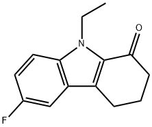 9-ethyl-6-fluoro-2,3,4,9-tetrahydro-1H-carbazol-1-one Struktur