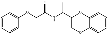 N-[1-(2,3-dihydro-1,4-benzodioxin-2-yl)ethyl]-2-phenoxyacetamide Struktur