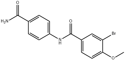 N-[4-(aminocarbonyl)phenyl]-3-bromo-4-methoxybenzamide Struktur