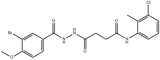 4-[2-(3-bromo-4-methoxybenzoyl)hydrazino]-N-(3-chloro-2-methylphenyl)-4-oxobutanamide Struktur