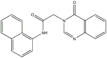 N-(1-naphthyl)-2-(4-oxo-3(4H)-quinazolinyl)acetamide Struktur