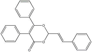 5,6-diphenyl-2-(2-phenylvinyl)-4H-1,3-dioxin-4-one Struktur