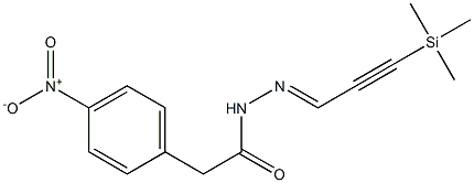 2-{4-nitrophenyl}-N'-[3-(trimethylsilyl)-2-propynylidene]acetohydrazide Struktur