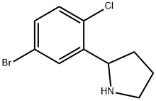 2-(5-bromo-2-chlorophenyl)pyrrolidine Struktur