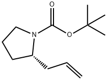 tert-butyl (2S)-2-allylpyrrolidine-1-carboxylate Struktur