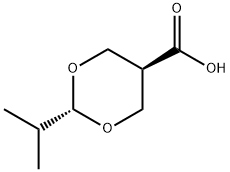 trans-2-isopropyl-5-carboxy-1,3-dioxane Struktur