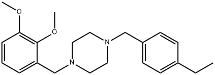 1-(2,3-dimethoxybenzyl)-4-(4-ethylbenzyl)piperazine Struktur