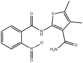 4,5-dimethyl-2-[(2-nitrobenzoyl)amino]-3-thiophenecarboxamide Struktur