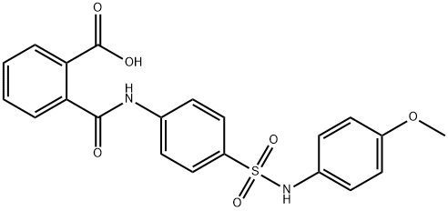 2-({4-[(4-methoxyanilino)sulfonyl]anilino}carbonyl)benzoic acid Struktur