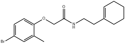 2-(4-bromo-2-methylphenoxy)-N-[2-(1-cyclohexen-1-yl)ethyl]acetamide Struktur