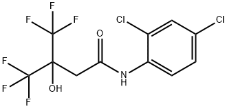 N-(2,4-dichlorophenyl)-4,4,4-trifluoro-3-hydroxy-3-(trifluoromethyl)butanamide Struktur