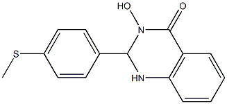 3-hydroxy-2-[4-(methylsulfanyl)phenyl]-2,3-dihydro-4(1H)-quinazolinone Struktur