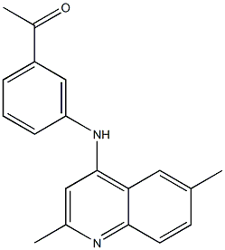 1-{3-[(2,6-dimethyl-4-quinolinyl)amino]phenyl}ethanone Struktur