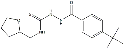 2-(4-tert-butylbenzoyl)-N-(tetrahydro-2-furanylmethyl)hydrazinecarbothioamide Struktur