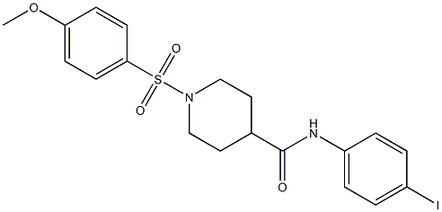 N-(4-iodophenyl)-1-[(4-methoxyphenyl)sulfonyl]piperidine-4-carboxamide Struktur