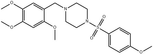 1-[(4-methoxyphenyl)sulfonyl]-4-(2,4,5-trimethoxybenzyl)piperazine Struktur