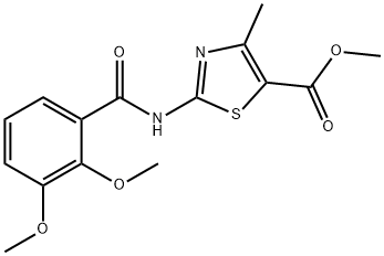 methyl 2-[(2,3-dimethoxybenzoyl)amino]-4-methyl-1,3-thiazole-5-carboxylate Struktur