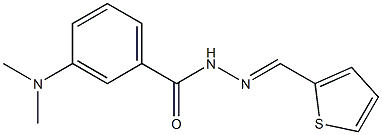 3-(dimethylamino)-N'-(2-thienylmethylene)benzohydrazide Struktur