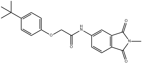 2-(4-tert-butylphenoxy)-N-(2-methyl-1,3-dioxo-2,3-dihydro-1H-isoindol-5-yl)acetamide Struktur