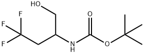 tert-butyl N-[3,3,3-trifluoro-1-(hydroxymethyl)propyl]carbamate Struktur