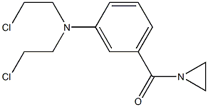 1-Aziridinyl m-[bis(2-chloroethyl)amino]phenyl ketone Struktur