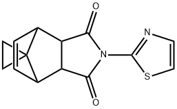 4-(1,3-thiazol-2-yl)-spiro[4-azatricyclo[5.2.1.0~2,6~]dec[8]ene-10,1'-cyclopropane]-3,5-dione Struktur