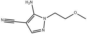 5-amino-1-(2-methoxyethyl)-1H-pyrazole-4-carbonitrile Struktur