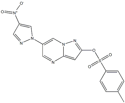 6-{4-nitro-1H-pyrazol-1-yl}pyrazolo[1,5-a]pyrimidin-2-yl 4-methylbenzenesulfonate Struktur