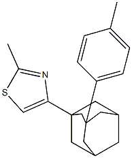 2-methyl-4-[3-(4-methylphenyl)-1-adamantyl]-1,3-thiazole Struktur