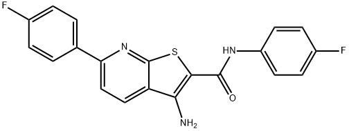 3-amino-N,6-bis(4-fluorophenyl)thieno[2,3-b]pyridine-2-carboxamide Struktur