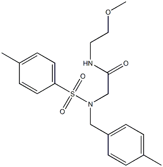 N-(2-methoxyethyl)-2-{(4-methylbenzyl)[(4-methylphenyl)sulfonyl]amino}acetamide Struktur