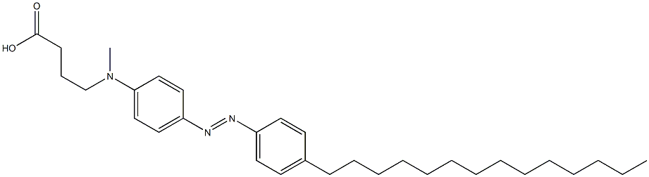 4-{methyl-4-[(4-tetradecylphenyl)diazenyl]anilino}butanoic acid Struktur