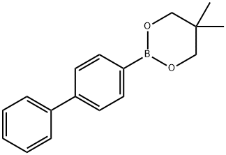 2-(biphenyl-4-yl)-5,5-dimethyl-1,3,2-dioxaborinane Struktur