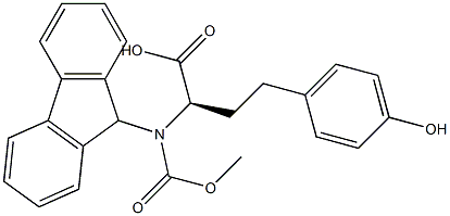 (2R)-2-(9H-fluoren-9-ylmethoxycarbonylamino)-4-(4-hydroxyphenyl)butanoic acid Struktur