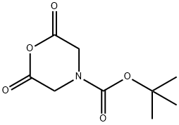 2,6-二氧嗎啉-4-羧酸叔丁酯, 56074-21-6, 結(jié)構(gòu)式