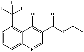 ethyl 4-hydroxy-5-(trifluoromethyl)quinoline-3-carboxylate Struktur