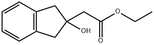 ethyl 2-(2-hydroxy-2,3-dihydro-1H-inden-2-yl)acetate Struktur